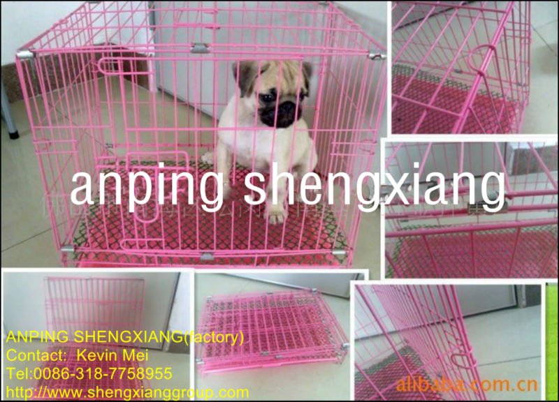 high quality foldable two door large metal stainless steel pet cage