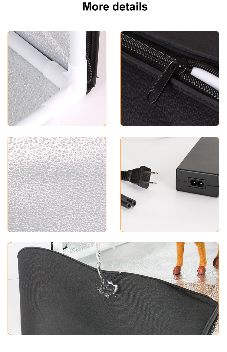 Portable 16"x 16" Photo Studio Light Tent Photography Lighting LED Table Top Shooting Box Kit with 5 backgrounds & carry bag