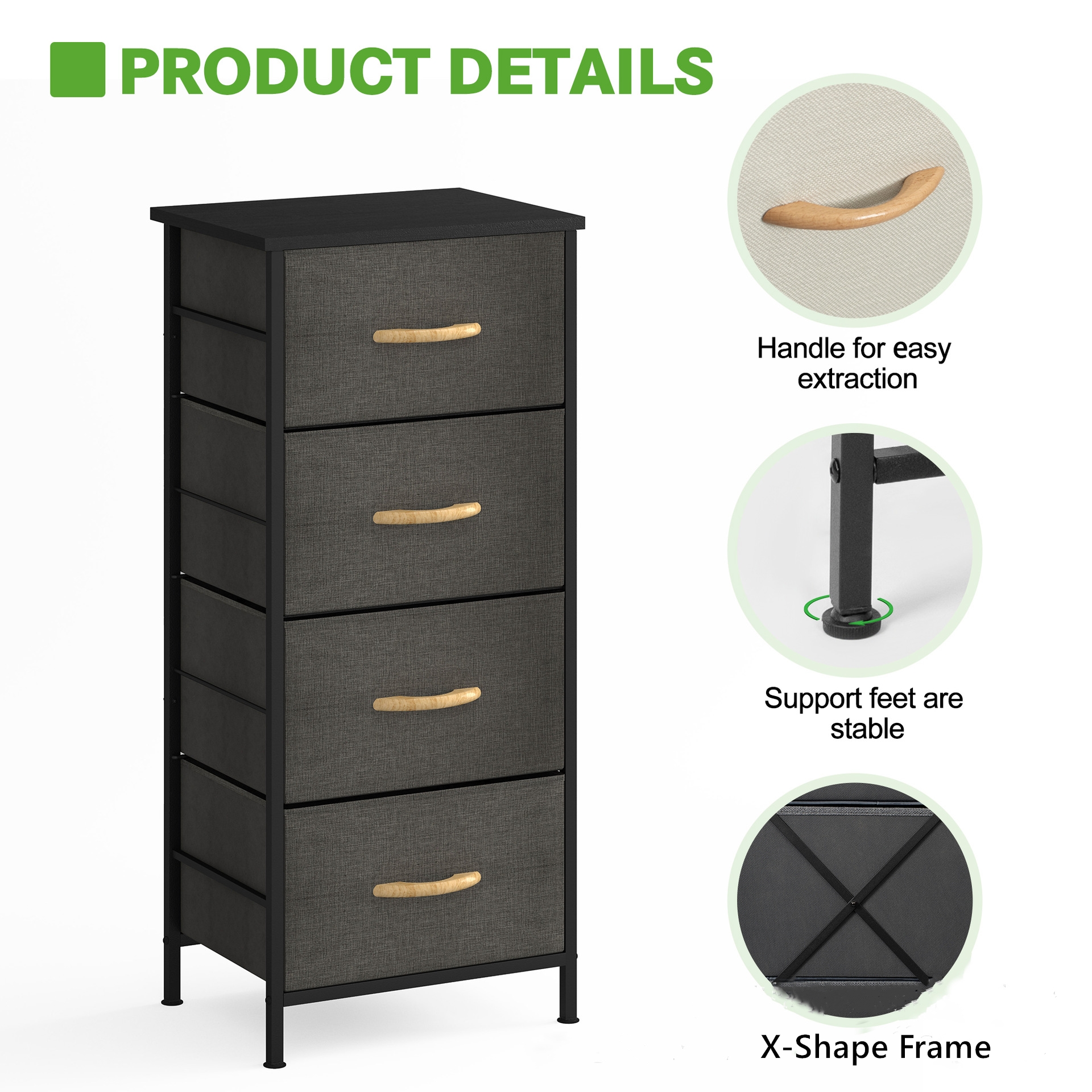 Modern Ev Basit Stil Kumaş Saklama Kutusu Modern Home Simple Style Fabric Storage Box