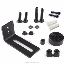 Black Powder Coated Stay Roller Floor Door Guide