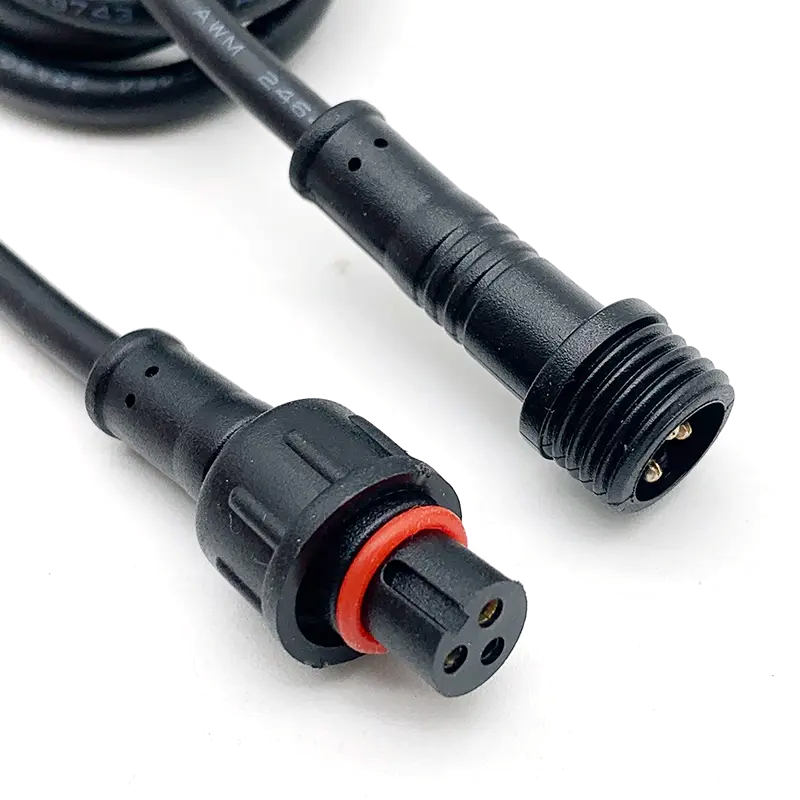 M12 Waterproof Connector 3pin IP67 Assembly Cable