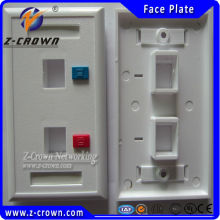 hot sell US rj45 face plate with 1/2/3/4/6 port for rj45 keystone jake