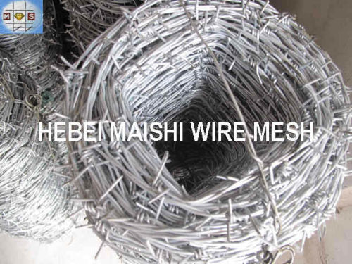50kg/roll galvanized barbed iron wire