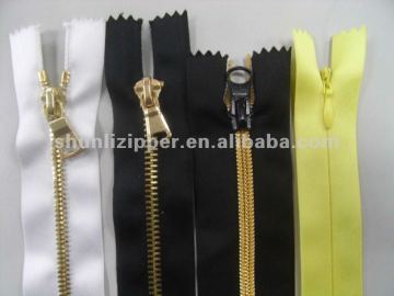 NO.5 SILK TAPE ZIPPERS WITH FANCY SLIDER