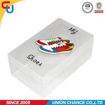 Foldable clear plastic shoe box, transparent plastic shoe box for men,clear plastic shoe box wholesale