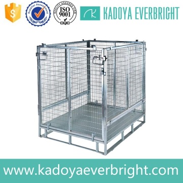 Warehouse galvanized folding metal storage cage