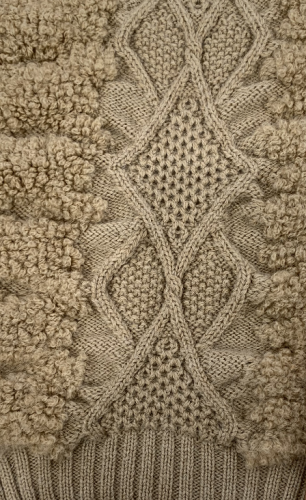 Motif tricoté en fil de mohair mélangé