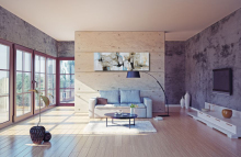 Abstract Impressionistic Oil Painting Livingroom Decor