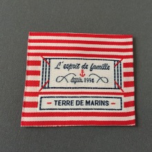 Custom Strip Clothing Label Woven Label