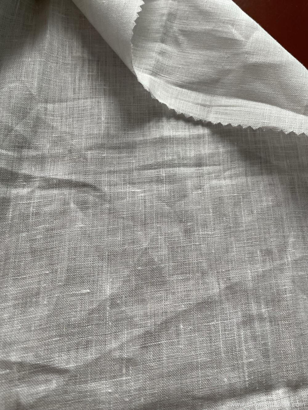 100% linen fabric solid p/d for garment