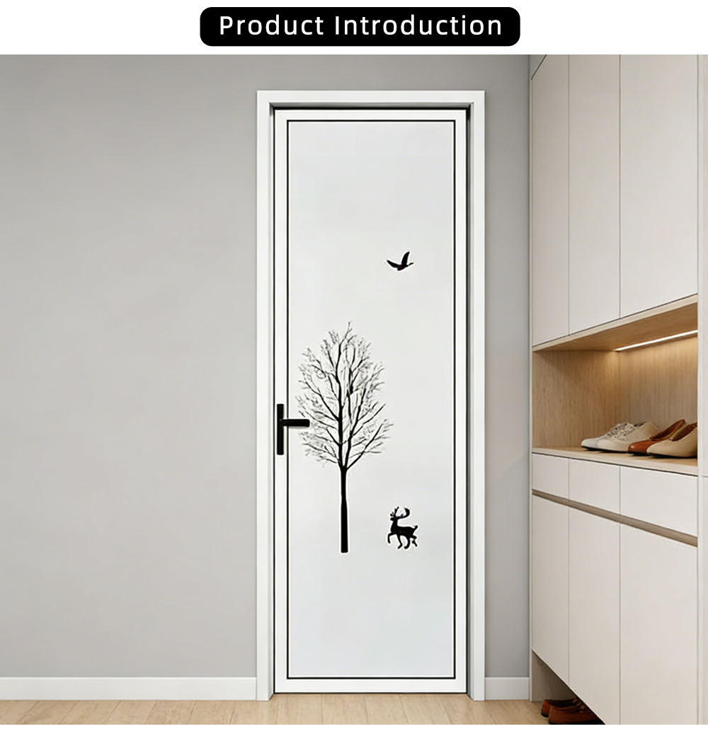 ネイチャー柄ガラスドア YJ-P078 Nature Pattern Glass Door YJ-P078