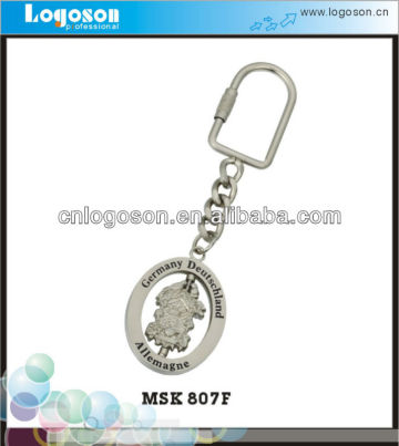 Presell Kirsite Elegant Silver Church Spinning Key chain