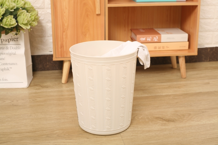 High Quality Knitting Pattern Dustbin Coffee Cup Mini Small Plastic Trash Can