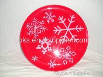 Round Plastic Christmas Plates 