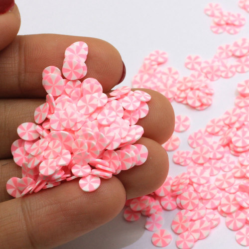 500g Pepermunt Polymeer Klei Sprinkles Candy Miniatuur Ronde Cirkel Roze En Paars Sweets Candy Kawaii Nail Art Nail decoratie