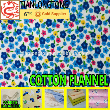 Cotton textile brushed twill flannel fabric