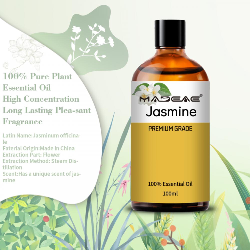 Meilleure fleur de la peau du jasmin d&#39;huile essentielle Prix en vrac pour l&#39;huile corporelle