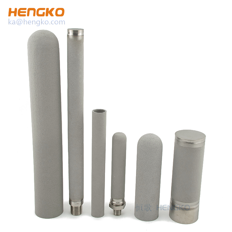 custom 5 60 micron 316L metal stainless steel sintered porous tube