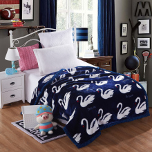 Durable 2 Layers Warm Throw Fluffy Comfort Mink Raschel Blanket for Winter