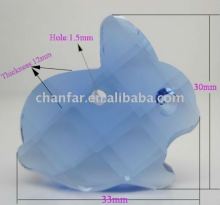 crystal rabbit shaped ornament for decoration