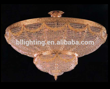 Classic gold finish semi flush ceiling light