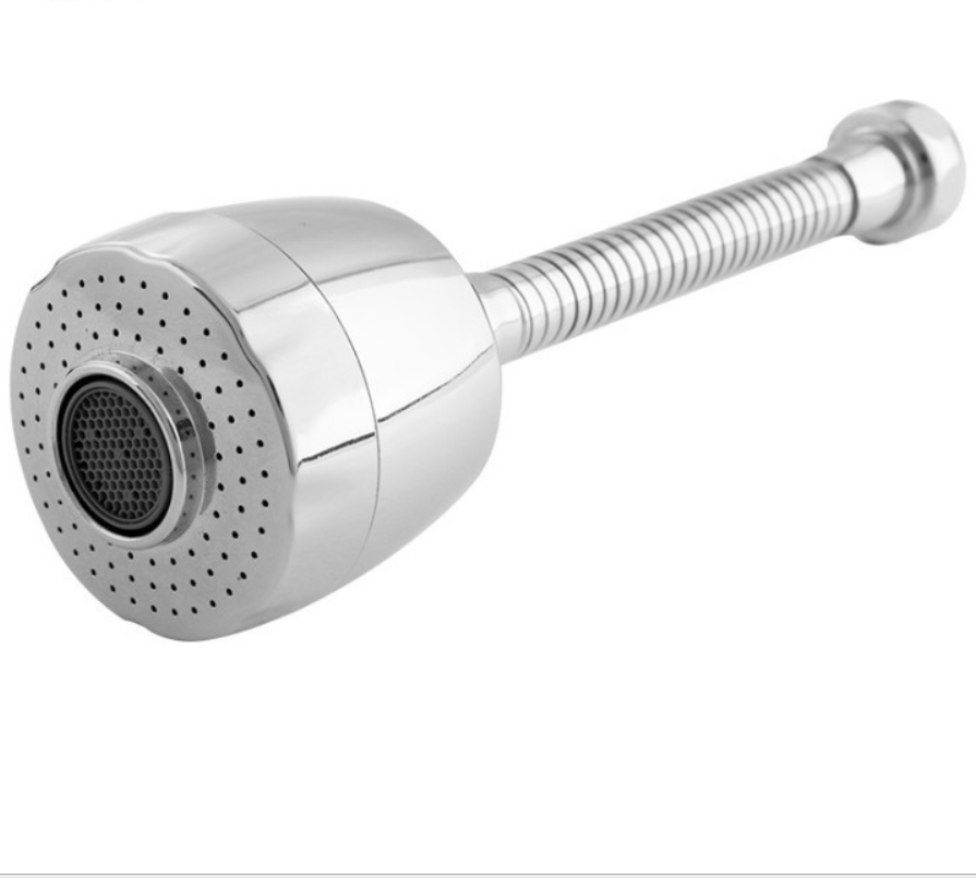 새로운 유연한 탭 익스텐더 스테인레스 스틸 주방 수도꼭지 분무기 360도 회전 수도꼭지 탭 헤드 스프레이 및 폼 2 모드