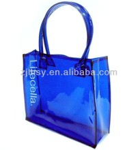 Brightness Blue Women PVC Handle Bag