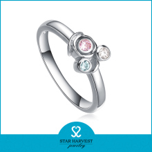 Colorful cubic zircon stone young boy ring