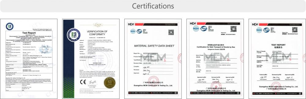 Car Battery Certifications Starlight11