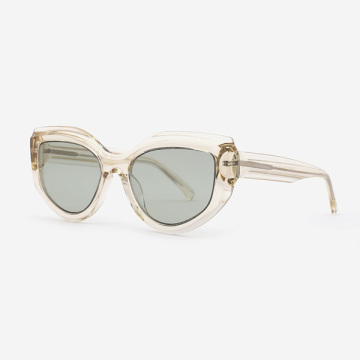 Wide butterfly and Cat-eye style Acetate Female Sunglasses