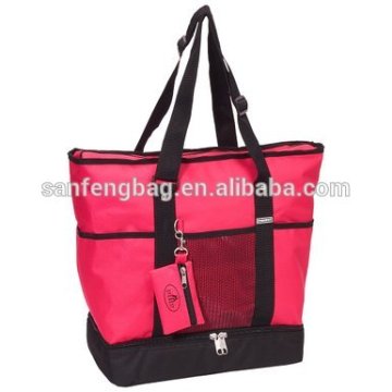 beach tote bag with insulated compartment