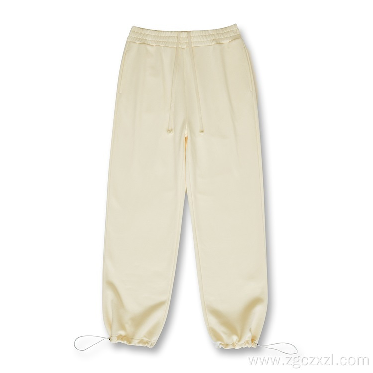 Men's Solid Color Drawstring Loose Wide Leg Pants