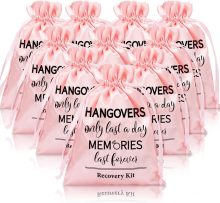 6 x 8 Inch Pink Bachelorette Party Favor Hangover Kit Bags