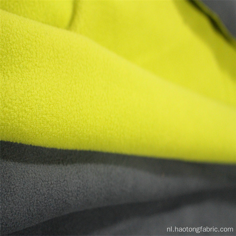 Tweekleurige, geborstelde polyester composiet polar fleece stof