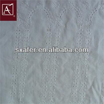 Eyelet Embroidery Cotton Fabrics For Garment