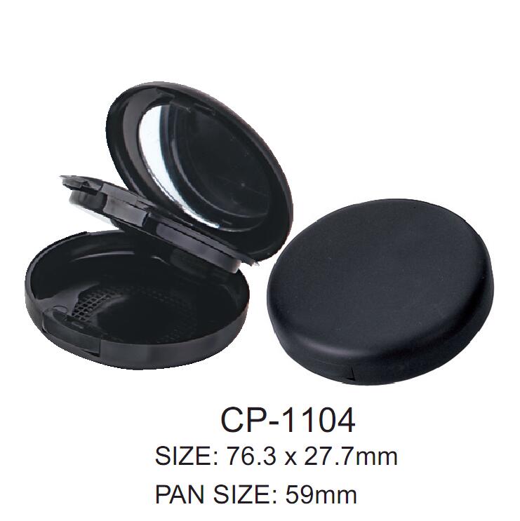 Round Plastic Cosmetic Compact