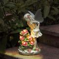 Figuras de jardín estatua de jardín de ángel decoración al aire libre