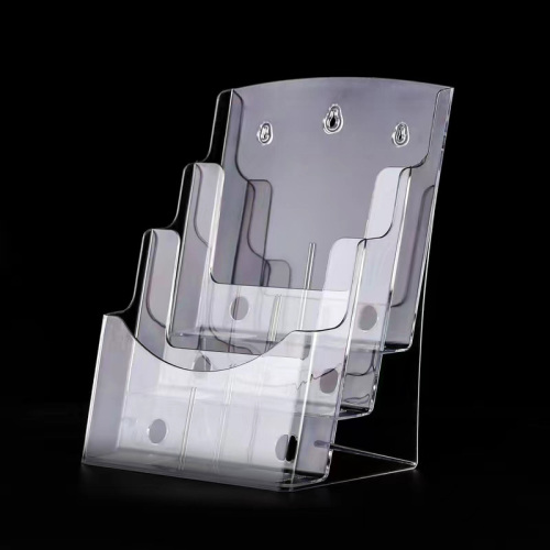 Freestanding clear plexiglass brochure holder display