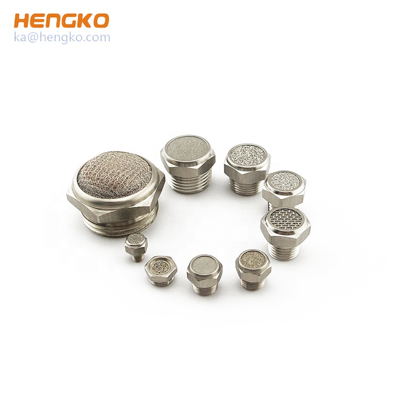 Pneumatic Sintered Bronze Powder Universal Micron Reduce Noise Exhaust Silencer Muffler