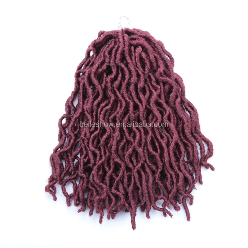 Hot sell new 12 inch Crochet Goddess Locs Hair Extensions Faux Locs Curly Braids Hair wave short gypsy locs