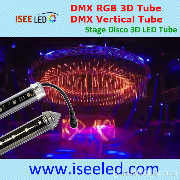 Disco 3D RGB Tube LED Light Stage Dirdirable