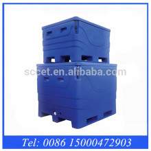 Rotomolded insulation 1000L Capacity plastic Fish transport totes, plastic storage bins totes