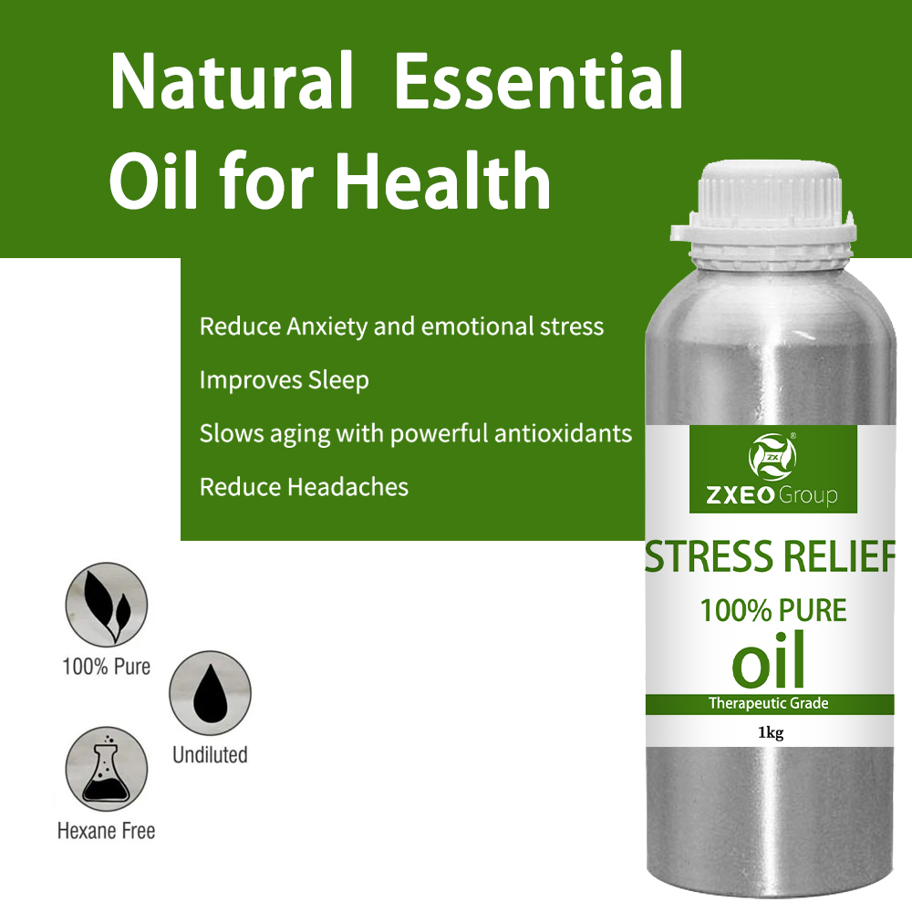 व्यक्तिगत लेबल सिरदर्द राहत उच्च गुणवत्ता के साथ मालिश अरोमाथेरेपी डिफ्यूज़र के लिए तनाव मिश्रण यौगिक आवश्यक तेल को कम करता है