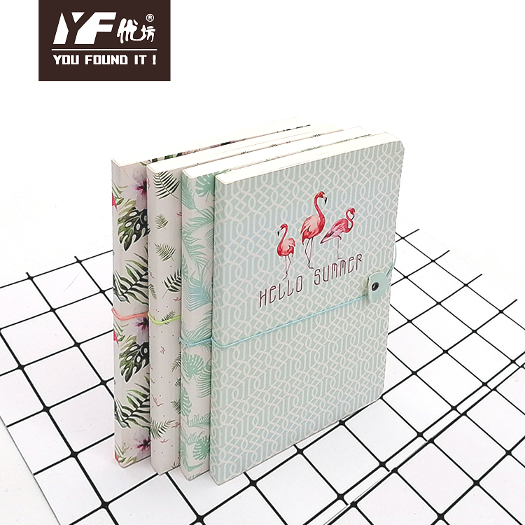Customized lovely flamingo cover adhesive notebook