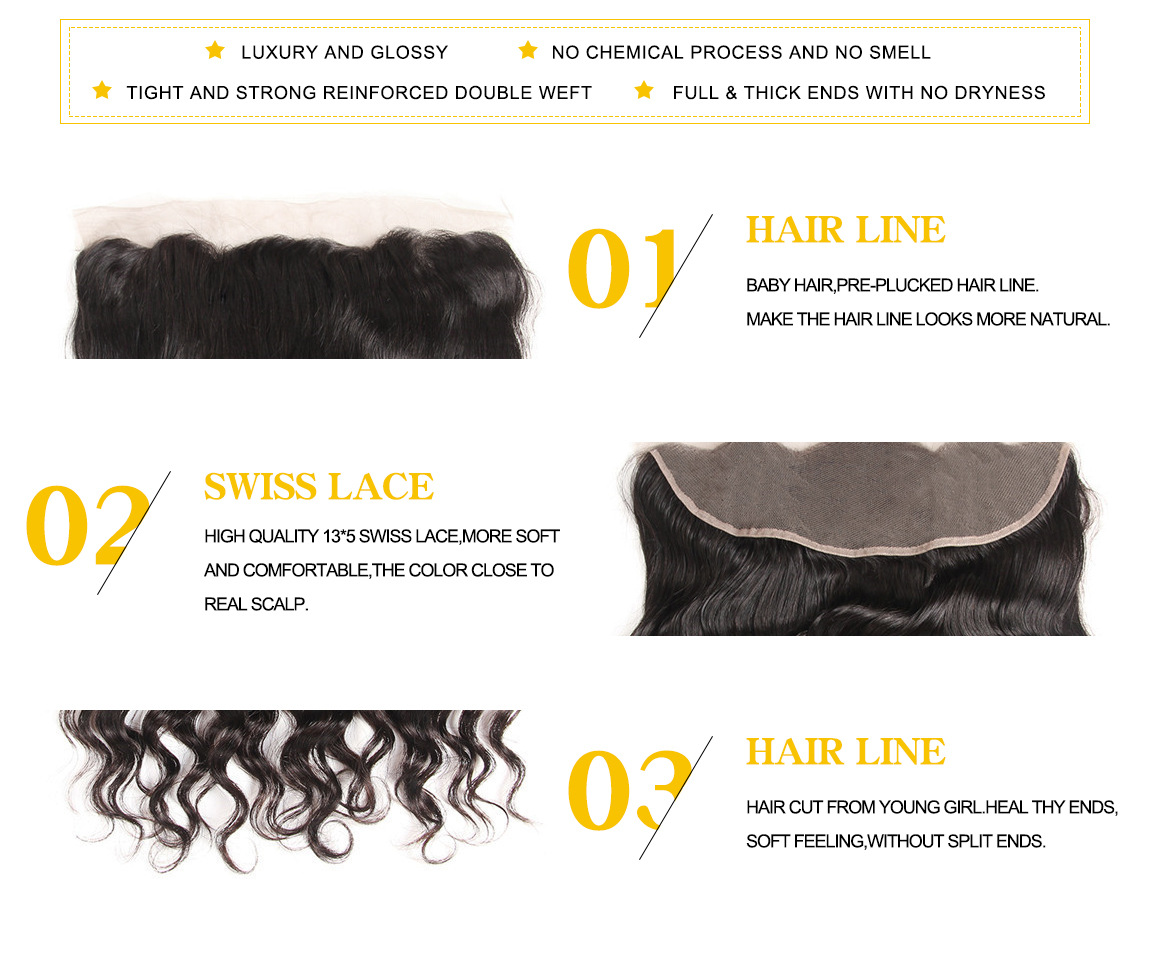 Indian Loose Deep Wave Hair Weave Bundles Raw Indian Temple Virgin Human Hair With 13*4 Frontal