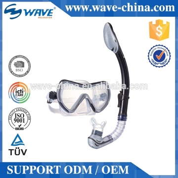 Professional China scuba diving mask and snorkel set diving equipment, snorkeling mask