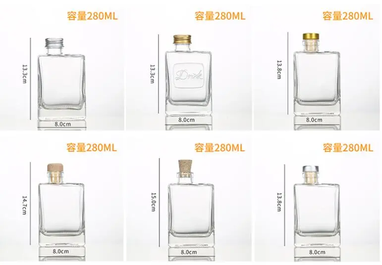 210ml 280ml Hot Sell Glass Flint Bottle for Beverage Packaging