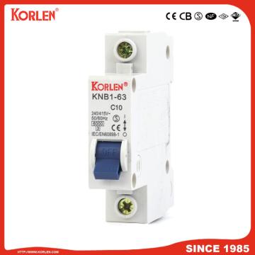 6KA mini interruttore con CE KNB1-63 1p