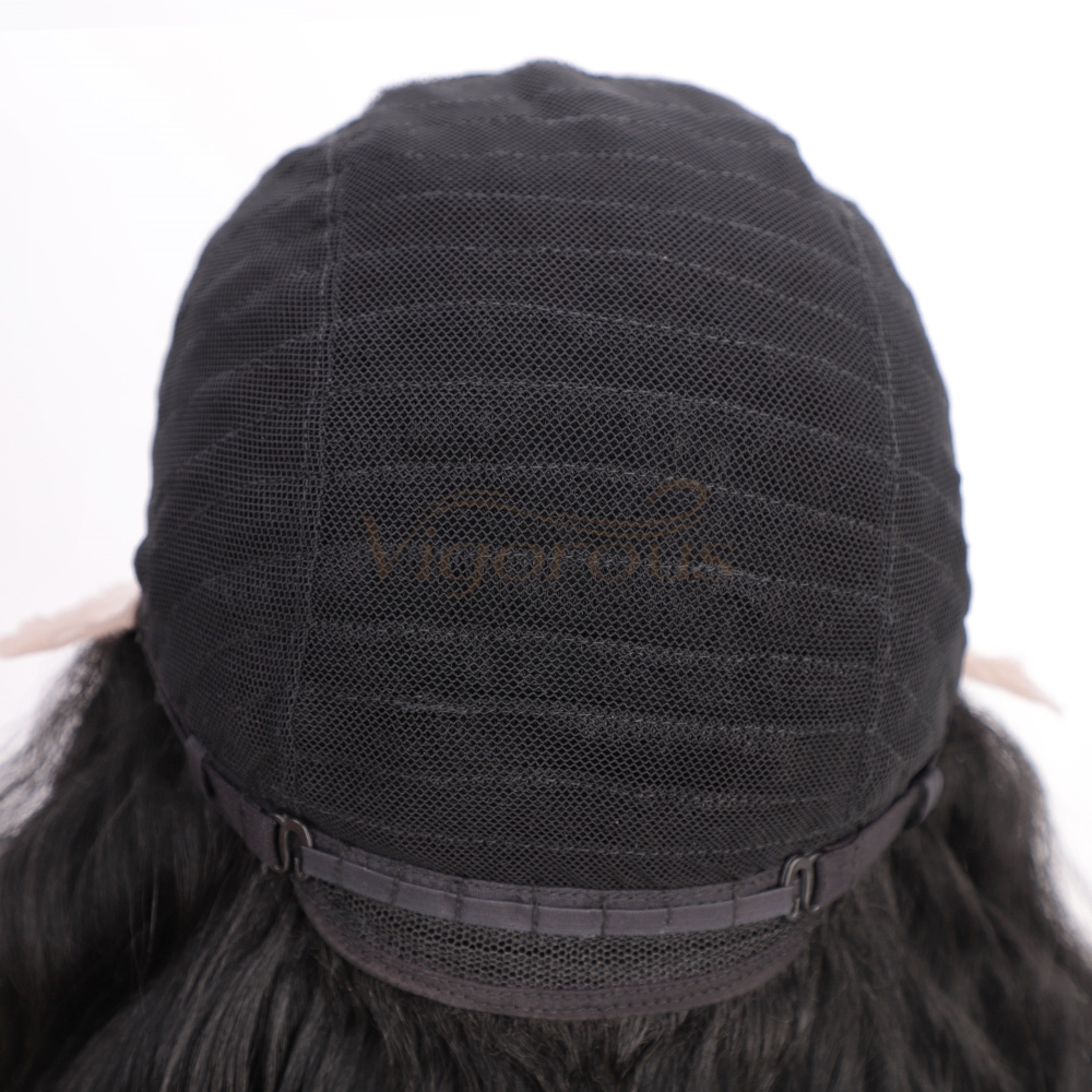 Vigorous Natural Black Lace Front Wigs Long Wavy Synthetic Lace Part Wig Heat Resistant Lace Front Wigs for Black Women