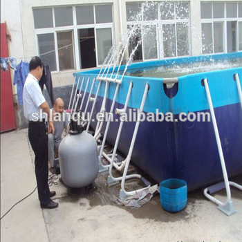 Large Rectangular Metal Frame Pool